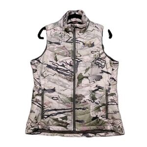 Under Armour Storm 1 Puffer Vest Women Medium Camo ColdGear Primaloft Outdoors